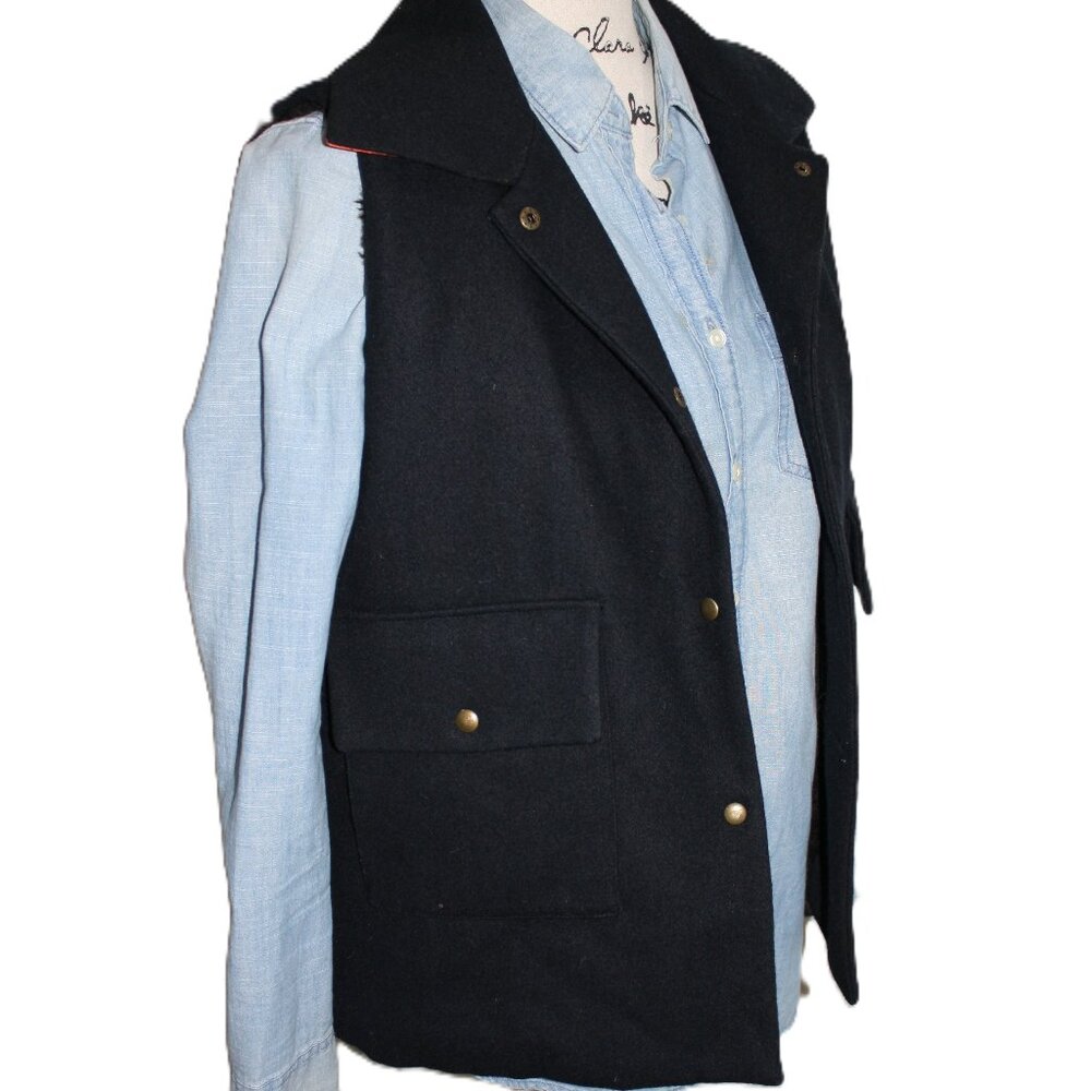 Harvey Faircloth Wool Vest w/ Faux Fur Lining- Size 4
